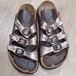 Papillio by birkenstock size 36 or 5.5-6 US, pre-owned 3 straps sandles